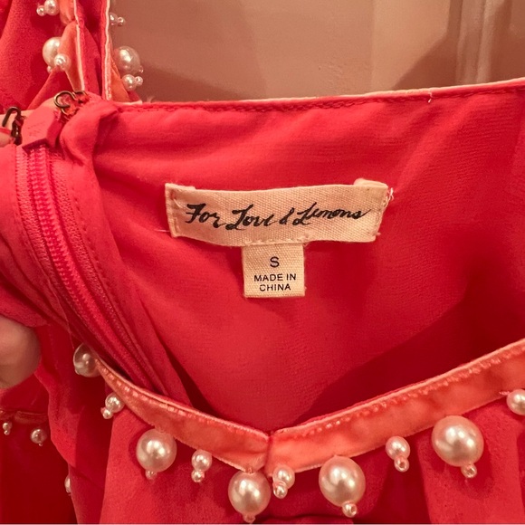 For Love & Lemons Marquee Pearl Ruffles Embellished bow tie mini dress - Picture 5 of 6